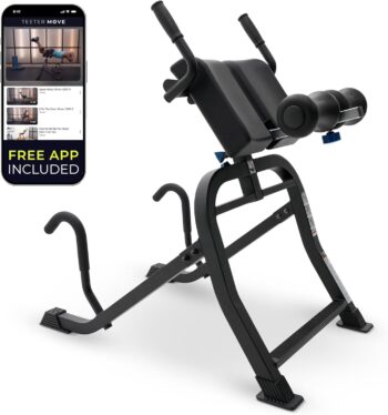 Teeter DEX Inversion & Core Training System-Multi-Functional Decompression Roman Chair Hyperextension for Ab, Back, & Core Strength; Commercial-Grade 350lb Rated Home Exercise (DEX II Commercial)