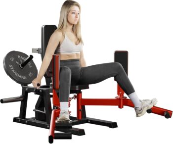 Mikolo Hip Abductor Machine, Abductor Adductor Machine Plate-Loaded, Inner and Outer Thigh Machine with 6 Levels Gear System, Glute Machines Home Gym Thigh Master